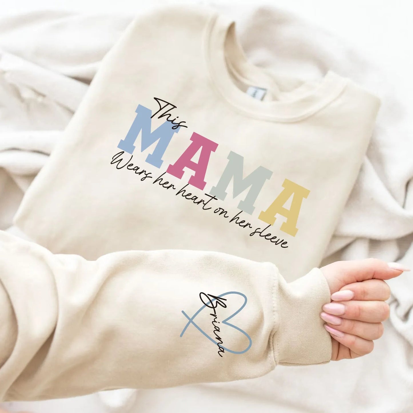 Ich trage mein Herz auf meinem Ärmel Mama T-Shirt/Sweatshirt/Hoodie