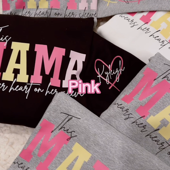 Ich trage mein Herz auf meinem Ärmel Mama T-Shirt/Sweatshirt/Hoodie