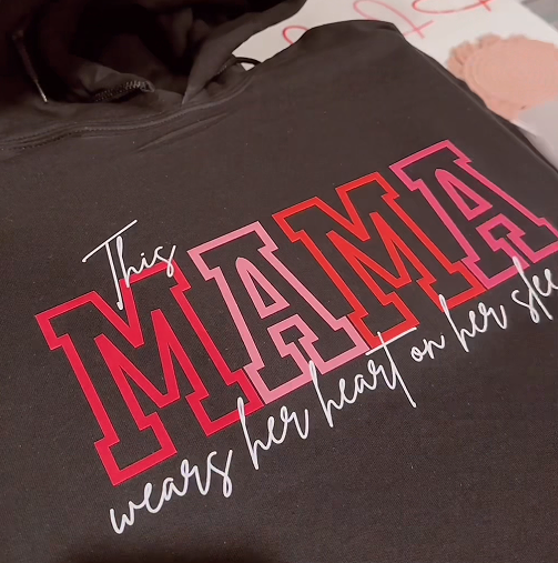 Ich trage mein Herz auf meinem Ärmel Mama T-Shirt/Sweatshirt/Hoodie