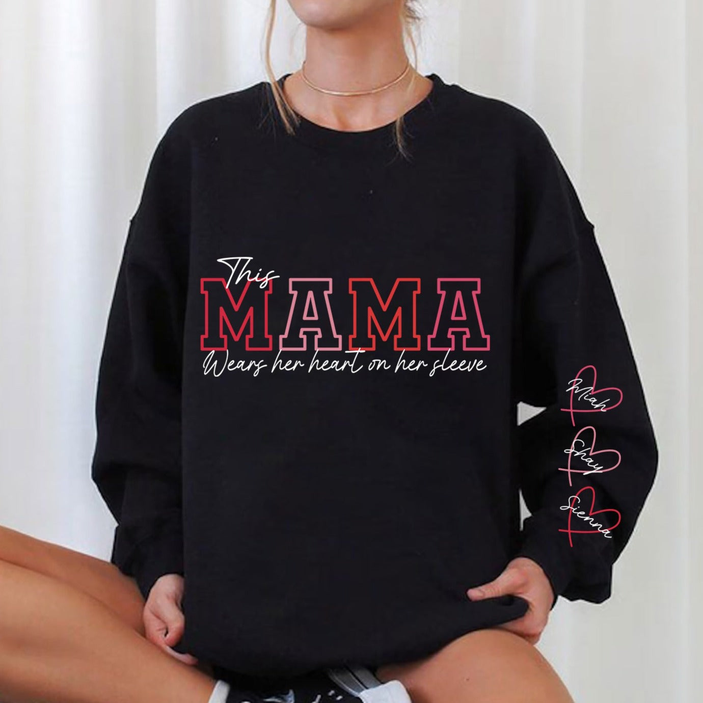 Ich trage mein Herz auf meinem Ärmel Mama T-Shirt/Sweatshirt/Hoodie