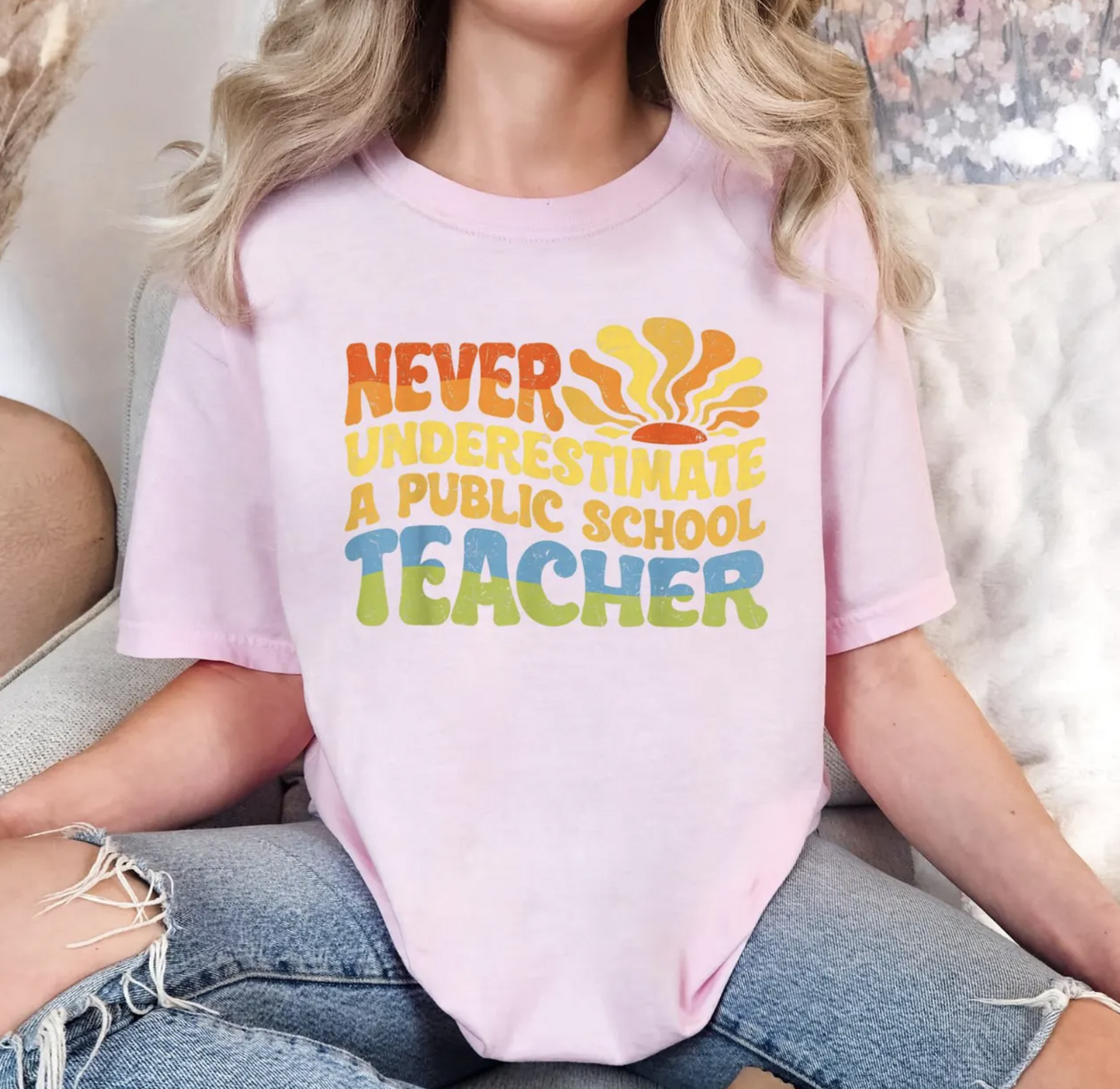 Never underestimate a public school teacher T-Shirt/Sweatshirt/Hoodie