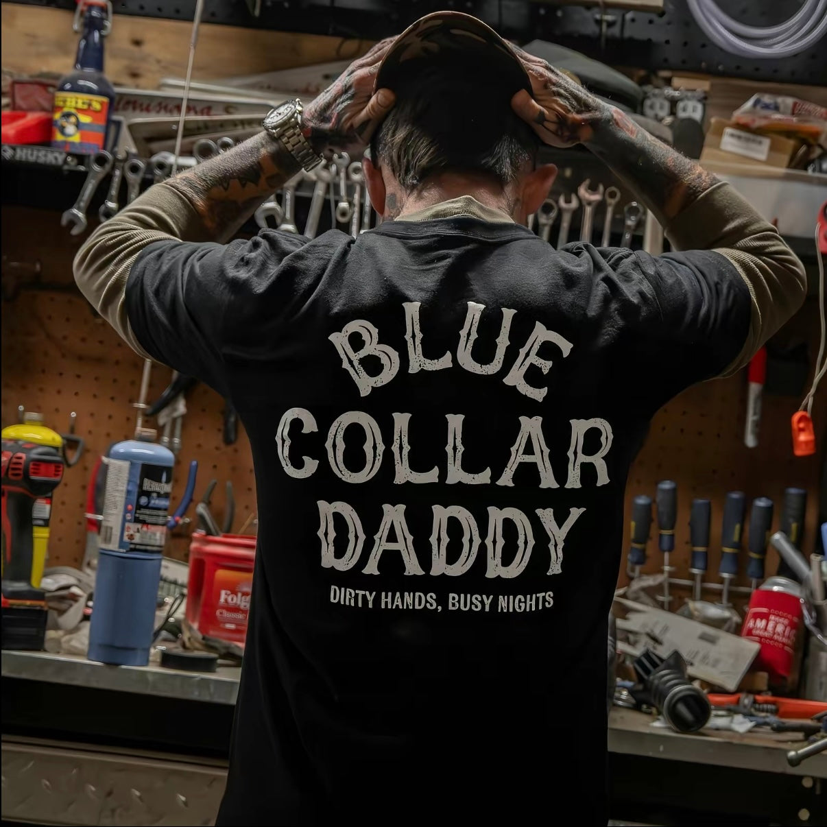 Blue Collar Daddy Gift for Fathers T-Shirt/Sweatshirt/Hoodie