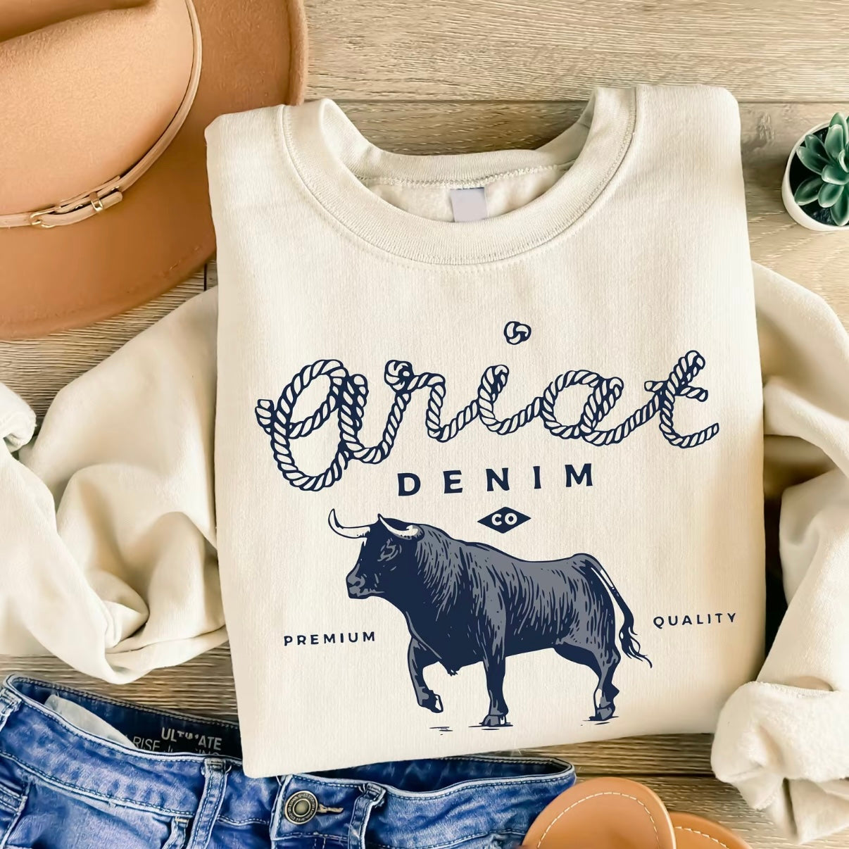 Ariat Denim Bull T-Shirt/Sweatshirt/Hoodie