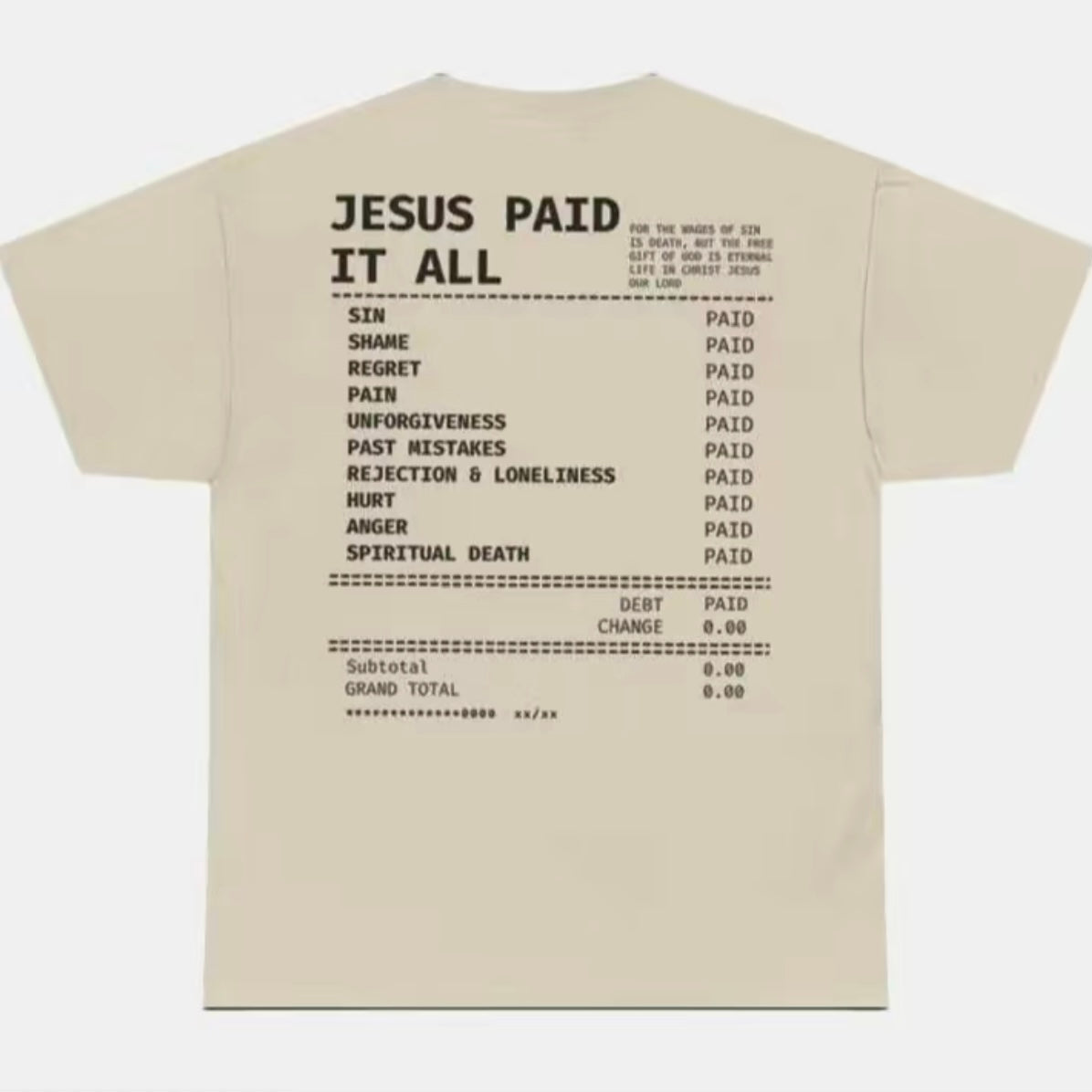 Salvation Jesus Paid It All T-Shirt/Sweatshirt/Hoodie