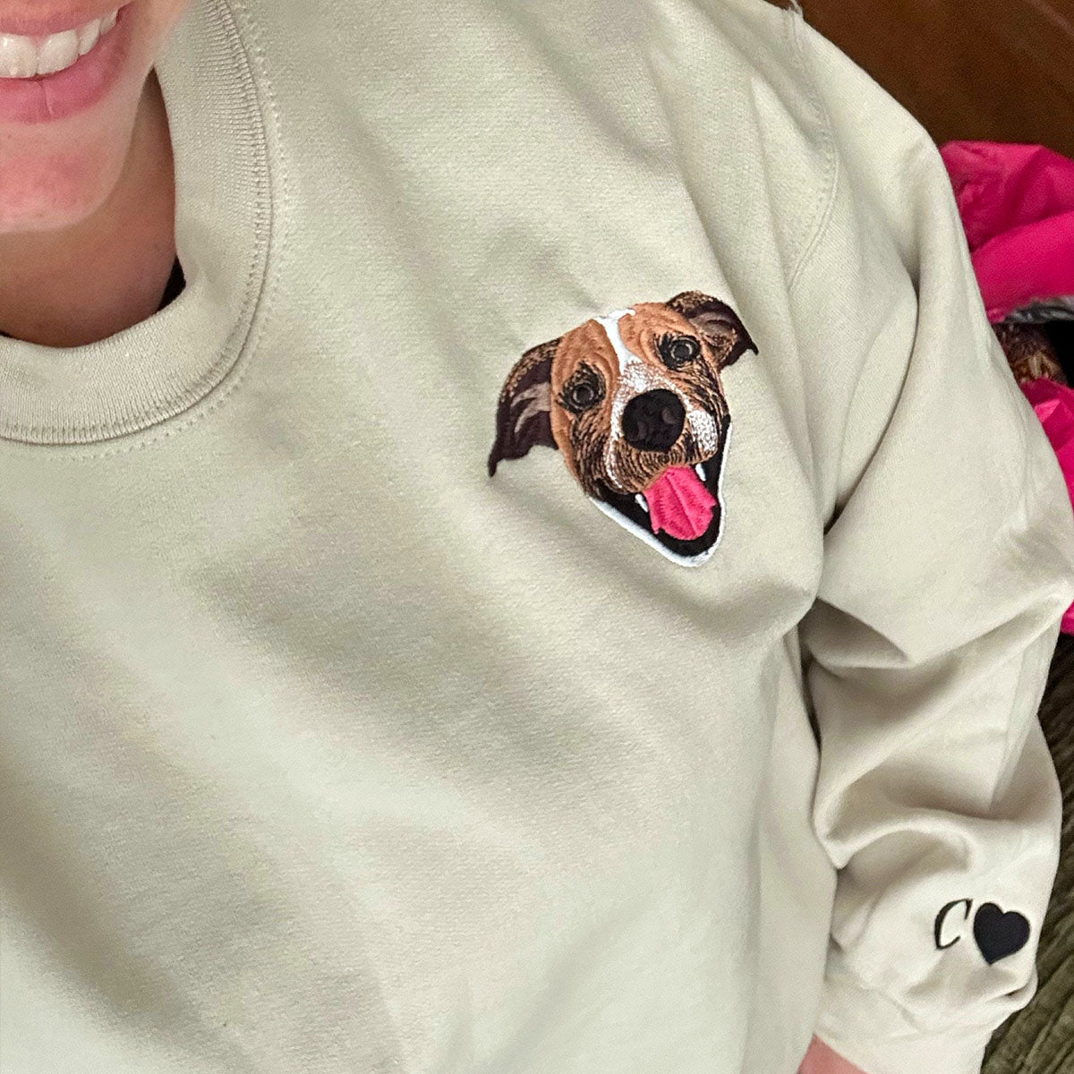 Benutzerdefiniertes Hunde-Sweatshirt mit Stickerei, Hoodie - Geschenk für Hundeliebhaber