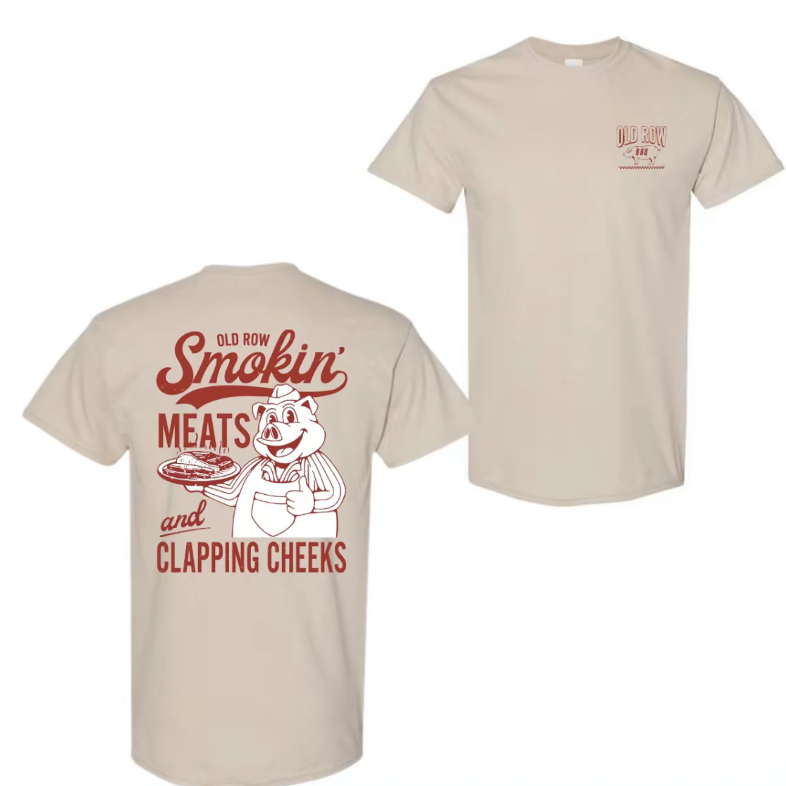 Old Row Smokin' Meats And Clapping Cheeks Vintage T-Shirt/Sweatshirt/Hoodie
