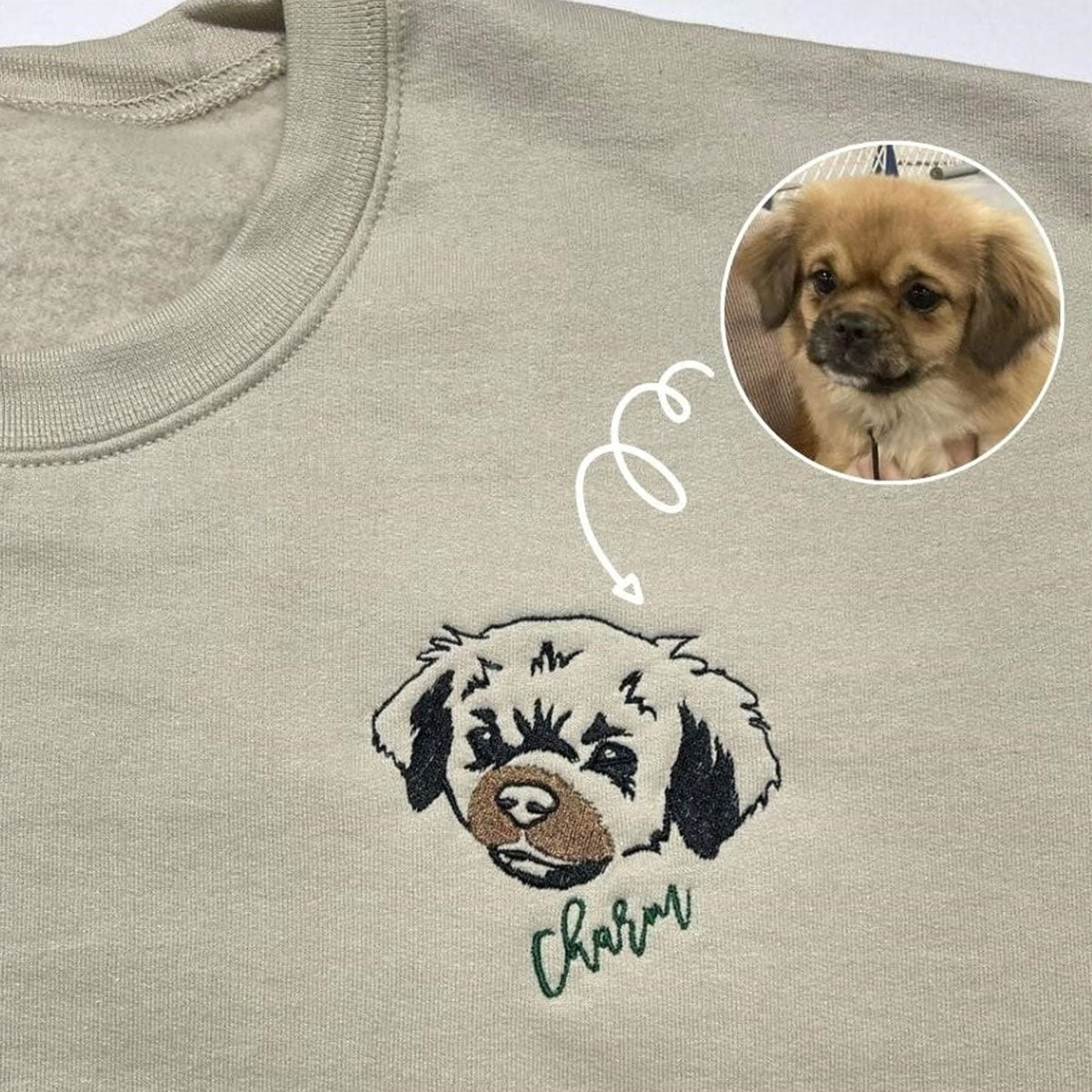 Benutzerdefiniertes Hunde-Sweatshirt mit Stickerei, Hoodie - Geschenk für Hundeliebhaber