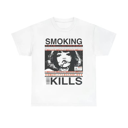 Smoking Kills Retro Manga Style Graphic T-Shirt/Sweatshirt/Hoodie