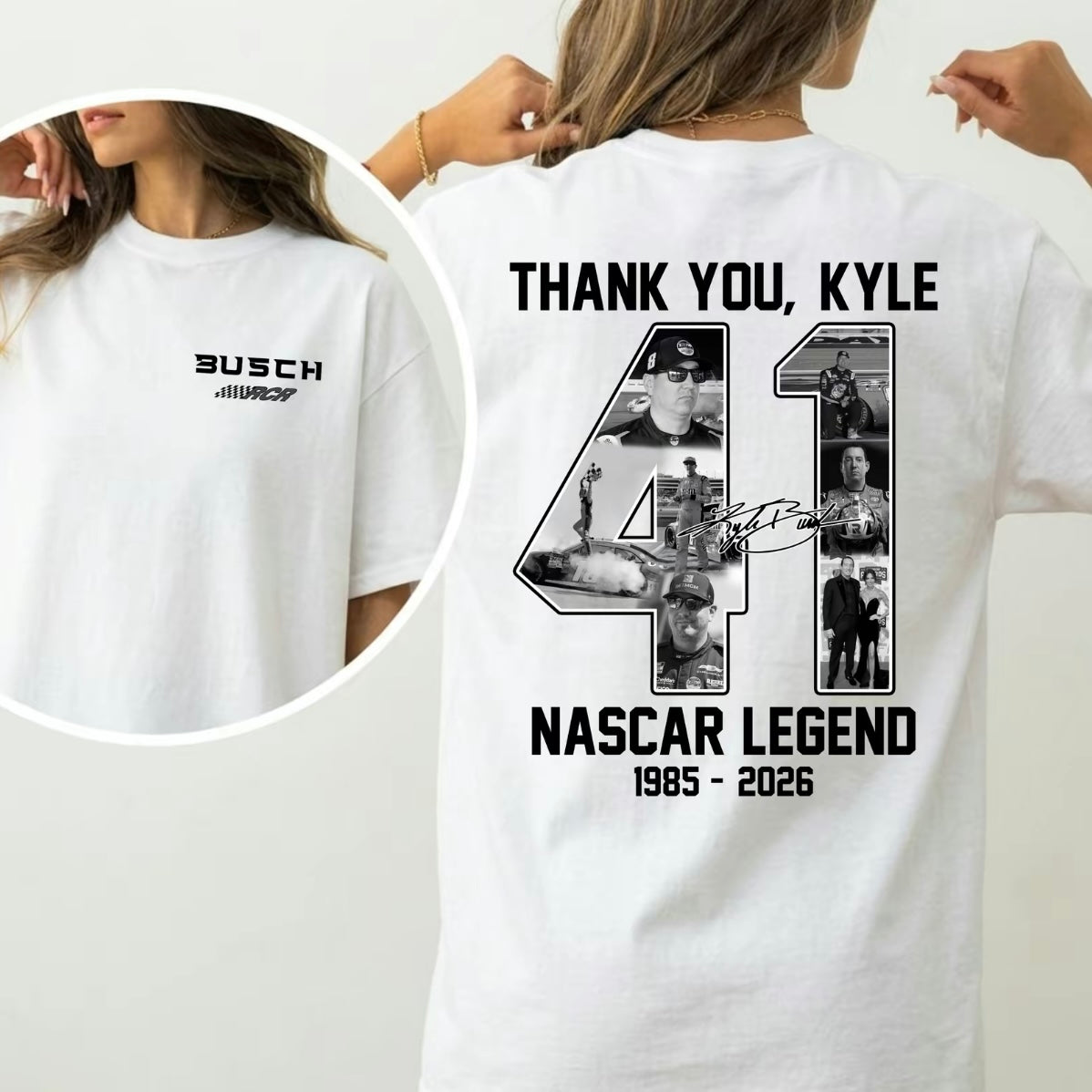 Kyle Busch Tribute NASCAR Legend Memorial RIP Rowdy Series T-Shirt/Sweatshirt/Hoodie