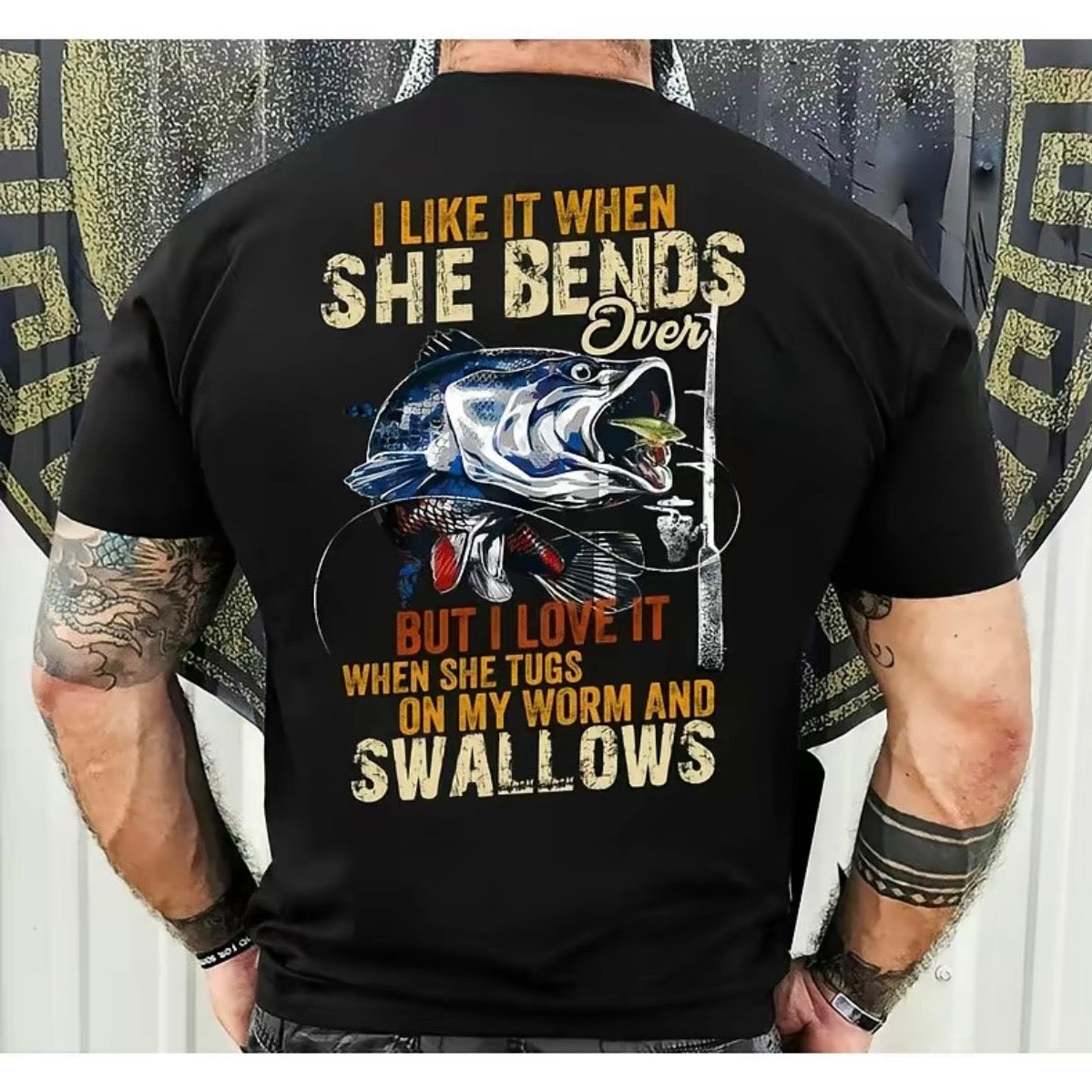 I Like It When She Bends Over Lagermouth Bass Fishing T-Shirt/Sweatshirt/Hoodie