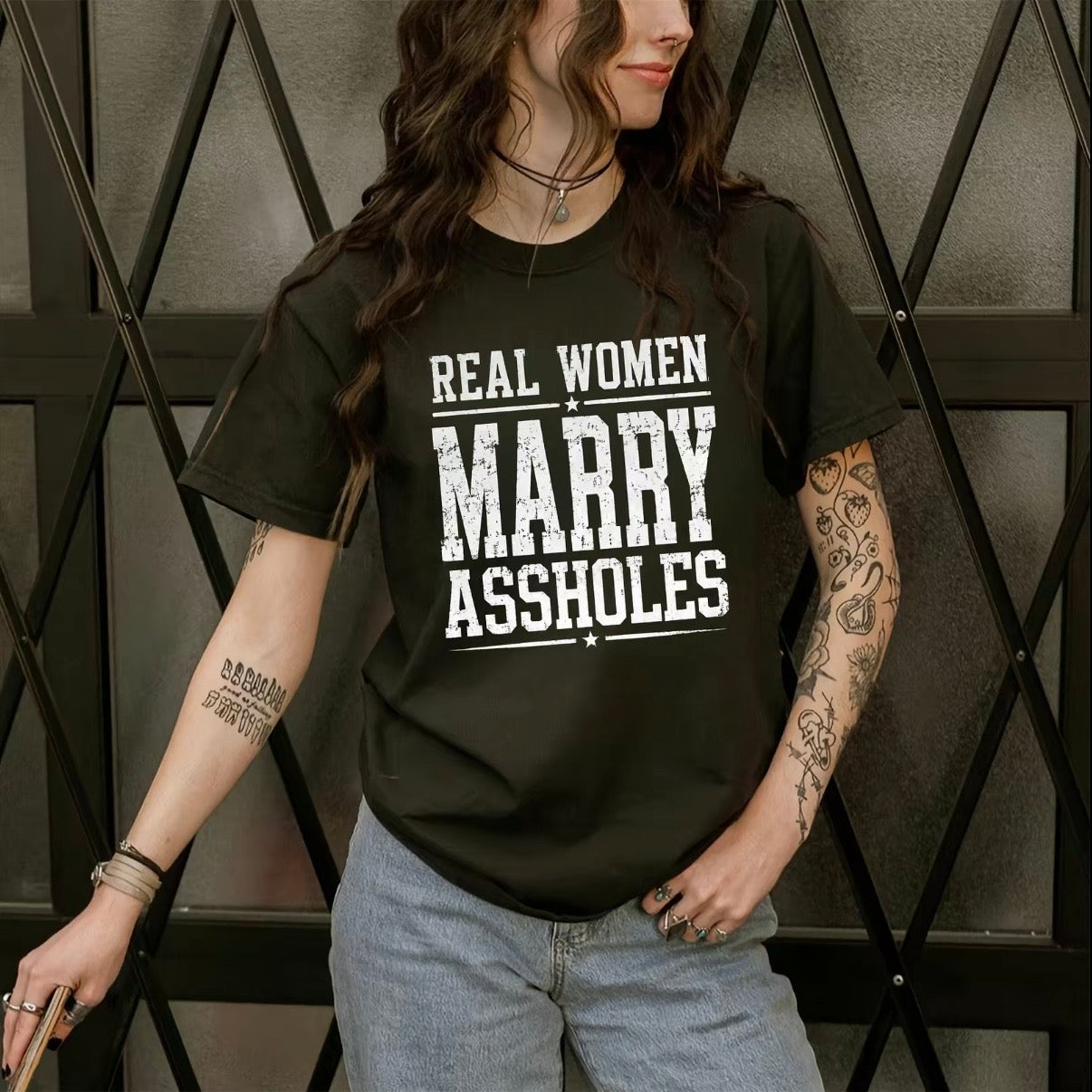 Funny Wife Real Women Marry T-Shirt/Sweatshirt/Hoodie