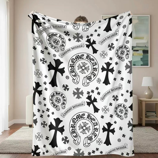 Gothic Cross Flannel Blanket